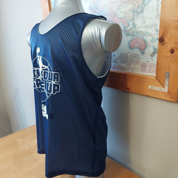 Basketball BC- Reversible Jersey Mesh Navy and White Men's Size Small - Picture 6 of 11